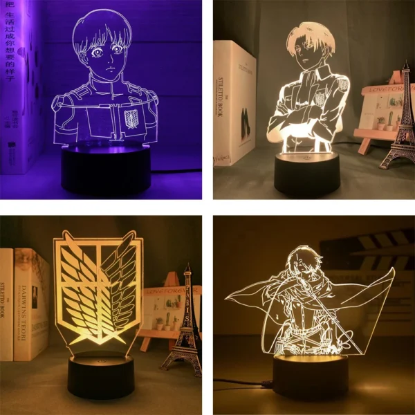 Lampara Led 3D Anime Attack on Titan